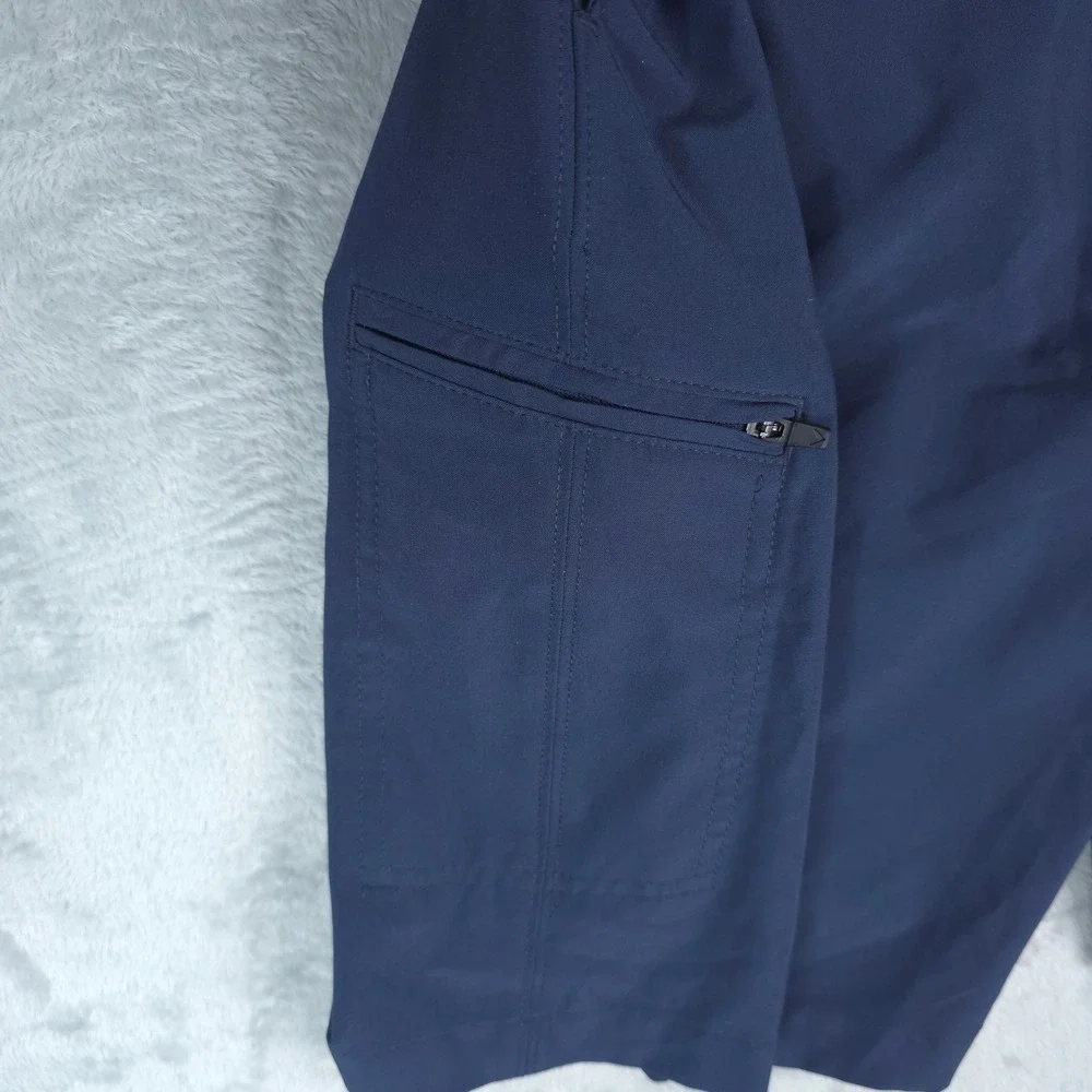Callaway Golf Shorts Men 40x10.5 Blue Stretch Performance Zipper Pocket Athletic